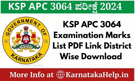 ksp 3064 result|[LINK OUT] KSP APC 3064 Result 2024, Check Karnataka .